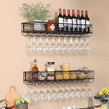 GZA Vino Titolare Cremagliera Cucina della Tazza Appeso/Asta Cremagliera del Vino Rosso (Color : Black, Size : 50 * 25CM)