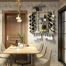 Cremagliera del vino a parete Wine Rack Holder Soggiorno creativa del vino rosso della decorazione della casa attaccatura di parete Governo del vino Mensole Bottiglia visualizzare scaffale del vino (c
