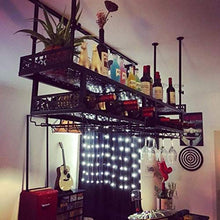 Portabottiglie Per Vino Da Soffitto In Shees Flottante Per Unit脿 Da Bar, Portabicchiere Da Vino Sospeso, Portabottiglie Rustico, Portabottiglie Da Appendere Per Vino, Design Industriale Per La Casa (