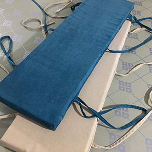 jHuanic - Cuscino per panca lunga da esterni, morbido, per interni e esterni, antiscivolo, con cerniera e lacci per 2 o 3 posti, colore: grigio, 30 x 70 x 3 cm