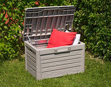 Cassapanca da giardino con capacità di 120 litri, richiudibile, in plastica, misura S, 73 x 50,5 x 46,5 cm