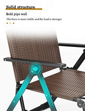WUTONG Sedia di Vimini Fatta a Mano Reclinabile Sagre da Campeggio Giardino Pesca BBQs Patio, Design ergonomico Elevata robustezza Sicurezza Confortevole