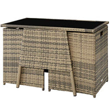TecTake 800682 - Salottino in Rattan 2+1, Set per Giardino, Viti in Acciaio Inox - Disponibile in Diversi Colori (Naturale | No. 403733)
