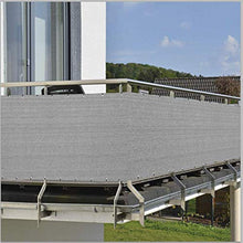 HENG FENG 90 x300cm Frangivista e Telo Frangivento per Balconi HDPE 180 g/m² Protezione UV Resistente al Vento per Patio Giardino con Fascette Beige-Grigio