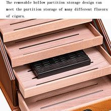 Cigar Humidor, Solida Cassa di Legno del Sigaro di Alta capacità Cigar Humidor con La Temperatura Igrometro/Umidificatore (330 * 290 * 275Mm)