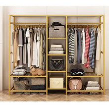 JJZXT Guardaroba Semplice Economica Moderna assemblata Armadio di Legno Solido Spazio Camera da Letto Semplice Tessuto Armadio Singolo for Adulti