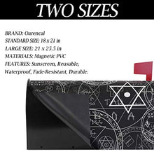 Mystic Geometrico Occult Symbols Pentacles Black Mailbox Copre Magnetico Grande Postale Casella Involucri Giardino Cortile Decorazione Casa Oversize Dimensioni 64,8 x 53,3 cm