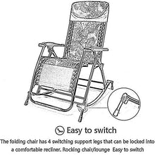 ZHANGYY Sedie a Sdraio per Patio Sedia a Sdraio, Sedia Shake Casa Balcone Tempo Libero Felice Adulto Sedia Pieghevole per Pausa Pranzo Sedia Sedia per Anziani 55x68x180cm Durevole