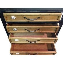 MAXIOCCASIONI Cassettiera Legno e Ferro 12 cassetti settimanale Stile Industrial Mobile 48x30x130 H cm