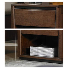 Comodino Stile Cinese Comodino Locker Noce Mobili Camera da Letto in Legno Massiccio Comodino può Essere posizionato sullo Studio, Camera da Let (Colore : Marrone, Dimensione : 45x43x46.8cm)