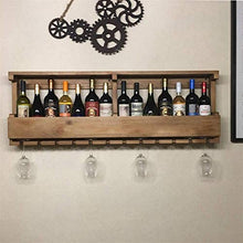 Leifeng Tower Classico Wine Rack Europea di Legno Wallmounted Wine Rack casa Governo del Vino Creativo Semplice Hanging Rack Hanging Cup Holder (Color : A)