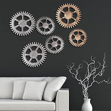F Fityle Ingranaggio in Legno Steampunk Gear Artigianato da Parete Hanging Sculpture Cafe Bar Office Home Decoration - 32 cm Oro