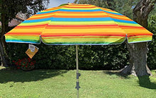 MLI Ombrellone a 8 Stecche da Giardino o Spiaggia da 220 cm Deluxe Con Sacca Inclusa Fantasia Tipo A 96515DELA, Regolabile in Altezza, con Sfiatatoio e Palo con Punta a Vite