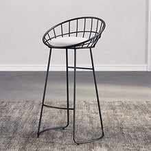 UWY Sgabello da Bar Semplice Sedia Sedia da Bar Sedia in Ferro battuto Sgabello Alto Dorato Sedia da Pranzo Moderna Sedia in Ferro A + (Colore: Nero, Dimensioni: 75cm)