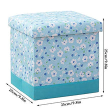 HOIHO Stampa Sgabello, Tessuto Cambia Scarpe Sedile Creativo Divano Panca Multifunzione Sedia Grande capacità ottomano Blu, Rosa Camera da Letto Soggiorno Disponibile