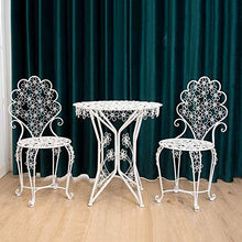 CGBF-Garden Bistro Set 3 Pezzi,Mobilia Esterna del Balcone del Patio del Metallo,Durevole, Resistente agli Agenti Atmosferici, Senza Ruggine