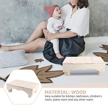 DOITOOL Passo Sgabello per La Camera da Letto Cucina Bagno Soggiorno Pianoforte Poggiapiedi Piccolo Poggiapiedi sotto La Scrivania di Legno Pouf Banco per di Formazione Vasino WC Sgabelli