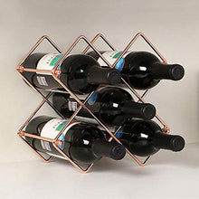 Magiin 1 pz Vino Portabottiglie Removibile da 5 Bottiglie Arte del Ferro Oro Rosa Decorazione a Casa Cucina Soggiorno Hotel Albergo