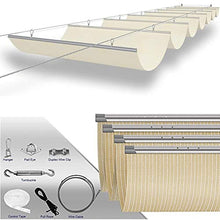 Parasole A Forma di Onda, Scorrere su Tettuccio di Filo Metallico Tasso di Ombreggiatura 85% Traspirante Idrofobo Compreso Tutto L'hardware per Pergola, Giardino, Piscina