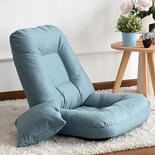Li jing home Divano Pigro Elegante Divano ad Un Posto Divano Letto Singolo Tatami Divano Pieghevole in Tessuto Multiuso Sedia Pieghevole sul Letto Regolabile Morbido e Confortevole (Color : Blue)