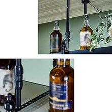 Portabottiglie, Ferro battuto Materiale Ottagonale Bar a 2 Strati Bar Portabottiglie Vino Sottosopra Semplice Ristorante Appeso Calice Portabottiglie Appendiabiti per Cucina, Soggiorno stoccaggio d