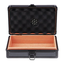 KEKEYANG humidor Portable di Viaggio Cigar Caso Cigar Box Cigar Bagagli Diaplay Contenere Scatole Cigar Humidor con umidificatore - Coperchio in Alluminio - L.20 x W.12 x H. 6,5 Centimetri Sigaro