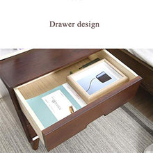 Outtw Comodino,Tavolino Laterale Tabella dell'unità, Comodino in Legno Massello, Tavolino per Look in Legno con Scaffale, Comodino per Stoccaggio con 1 Cassetto per La Casa (Color : H)
