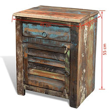 vidaXL Mobile Multicolore Legno Riciclato con Tavolo 1 cassetto 1 sportello