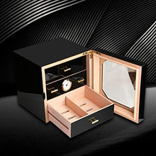 Scatola di sigari Scatola di sigari d'umidità Scatola di sigari per la casa Scatola di sigari per l'umidificazione Ufficio Scatola di sigari di legno di cedro Scatola di alcolici Può contenere 50 Best