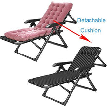 SHUAIIJUAN Sedia per il tempo libero domestico Patio Lounge Poltrone |Outdoor Garden Leisure Lounge Chair |Pieghevole Poltrona reclinabile con poggiatesta regolabile Camping Max.200kg - Rosa