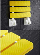 Doccia Chair Ingresso Corridoio Bagno Sgabello Pieghevole con Sedia a rotelle Servizi igienici Sgabello di Sicurezza Bagno Sgabello Muro Sgabello Sicurezza (Color : Yellow)