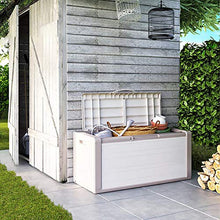CRZJ Scatola da Ponte in Resina da 80 galloni con Ruote, per mobili da Giardino, portaoggetti per Esterni, Design Impermeabile, Facile da installare