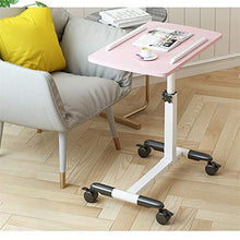 RKRLJX Computer Tavolino Regolabile Tavolo Portatile per Laptop, Pieghevole, elevabile, Rosa, 60x40 cm, Adatto per Adulti e Bambini