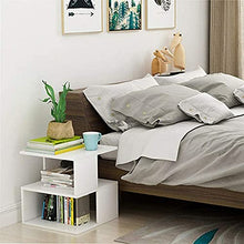NL Comodini Camera da Letto Comodino con 2 Ripiani Tavolino Soggiorno Scrivania Quadrata Camera da Letto Comodino per Camera da Letto Casa (Color : 2)