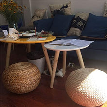 LTINN Cuscini Rotondi in Tatami Intrecciati in Paglia Intrecciata a Mano, sgabelli da Soggiorno rialzati, Rattan Naturale Intrecciato, nessun Odore, Resistente e Resistente
