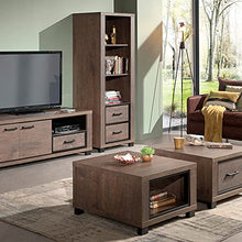 Tavolo da salotto quadrato, colore: rovere scuro Hannover
