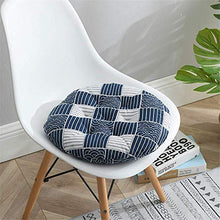 Pillowcase 2 Confezioni di Cuscini Imbottiti per sedie Portatili, Cuscini per sedili in Cotone e Lino, Cuscini Rotondi Antiscivolo per Giardini Esterni, uffici e soggiorni (A2, 40 * 40 cm)