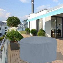 YULIAN Copertina di mobili Terrazza Rotonda 140x110 cm, Mobili da Giardino, Terrazza Giardino Mobili Covers Covers e Sedie Inverno Crocths, Grigio