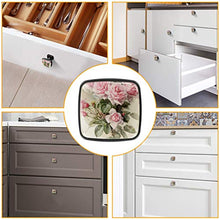 Rosa 4 PCS Pomelli per Porta, Pomolo per Mobile, Pomelli per Mobili con Viti, Maniglia per Armadietto, Pomelli per Porta, Pomelli per Cassetti per Porta, Armadio, Cassetto e Credenza