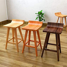 GYPPG Sgabelli Bar Sedia con poggiapiedi Sgabello Ecologico in Legno di Pino Seduta ergonomica Curva Sedie Pranzo in Legno - Altezza Pub 45/65/75 cm