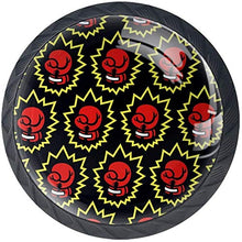 Guantoni da boxe rossi che perforano sport giallo Pomelli per Porta Set di 4 Pomelli per Mobili Manopole per Cassetti Cucina Armadio Vetro