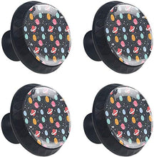 Spazio esterno Pianeta colorato Pomelli per Porta Set di 4 Pomelli per Mobili Manopole per Cassetti Cucina Armadio Vetro