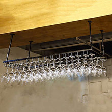 JHGJBJ Bottiglia di Vino Cremagliera/Supporto di Vetro di Vino, for La Casa E La Cucina Bar Regolabile in Altezza 30-60 Cm, in Grado di Ospitare 24 Tazze (nero-90x35cm)