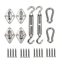 Fanaticism  - Accessori di fissaggio per parasole, set per montaggio quadrangolare in acciaio inox