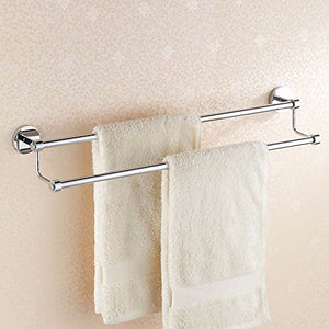 MBYW Portasciugamani Alto carico Portasciugamani da Bagno Mensola portaoggetti Portasapone da Bagno in Ferro battuto a Doppio Spessore con portasciugamani Ispessito in Rame, Perforato, 65 cm