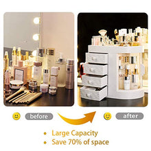 ACEWD Organizzatore di Trucco, Espositore Cosmetico Girevole da 180 Gradi, Organizer per Vanità Regolabili Scaffale da Bagno Organizer Cosmetico da Bancone, Contenitore Cosmetico Trasparente