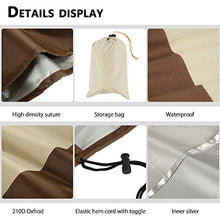 Fodera Protettiva Per Sedia A Dondolo Da Giardino, Coprisedia Per Sedie, Impermeabile Tessuto Oxford, Per Proteggere Sedie Da Vento, Raggi Uv, Polvere, Foglie, 99*83*70CM (Beige+Marrone, 210D,1Pezzi)