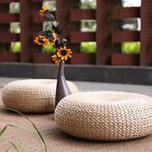 Tatami-Cuscino per sedile piatto in paglia lavorata a mano,Giardino Sala da pranzo Decorazioni, realizzato a mano,cuscino per yoga, cuscino da meditazione per la casa All'aperto Facile da trasportar