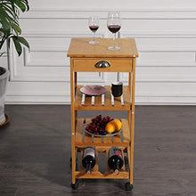 PZW Semplice e Creativo Spingendo Una Macchina da Pranzo Portabottiglie Scaffale in Legno Massello Scaffale per la Casa Hotel con Rullo Mobile