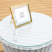 HLZY Tavolo in Vimini in Rattan mobili in Patio e Set Sedia, Tavolo da Giardino e sedie da Giardino del Patio a Colori del tè e sedie del Patio Conservatorio del caffè da caffè da Esterno